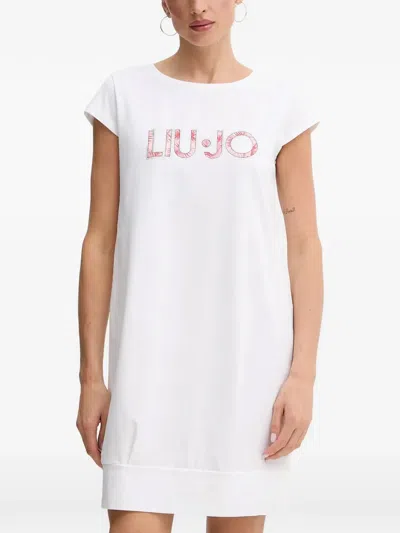 Liu •jo Logo-print T-shirt Mini Dress In White