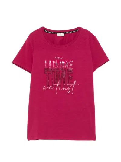 Liu •jo Logo-print T-shirt In Pink