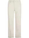 Shop Liu •jo Liu Jo Long Beige Palazzo Jeans