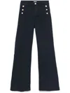 Liu •jo Liu Jo Long Blue Denim Jeans With Buttons In Blue
