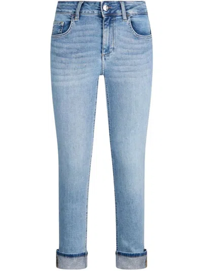 LIU •JO LONG BLUE JEANS WITH ROLLED-UP CUFFS