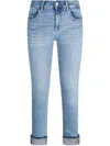 Liu •jo Liu Jo Long Blue Jeans With Rolled-up Cuffs In Blue