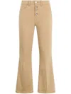 Liu •jo Liu Jo Long Camel-colored Flared Jeans In Brown