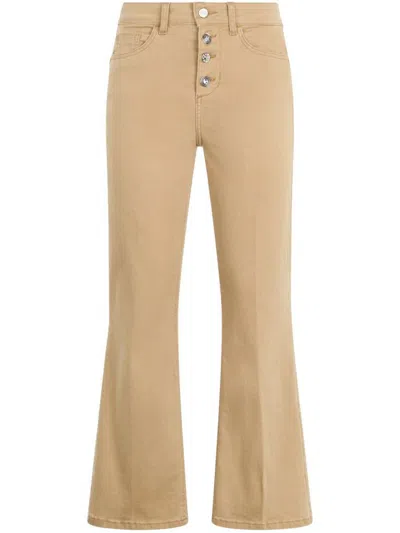 LIU •JO LIU JO LONG CAMEL-COLORED FLARED JEANS