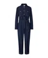 Liu •jo Belted Button-front Jumpsuit In Blue