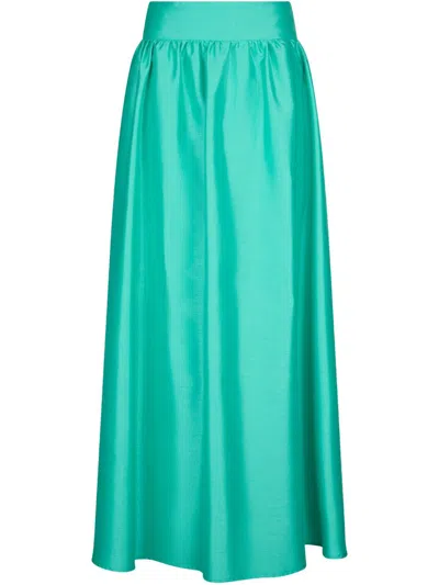Liu •jo Long Green Shantung Skirt