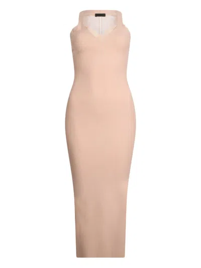 Liu •jo Long Knit Dress In Pink