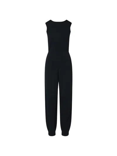 Liu •jo Long Knitted Jumpsuit In Black