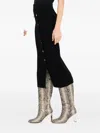 Liu •jo Long Mesh Skirt In Black