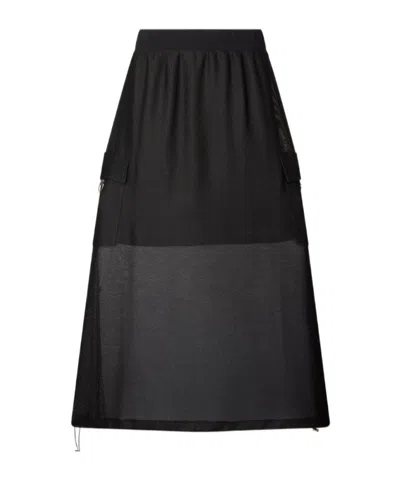 Liu •jo Liu Jo Long Mesh Skirt In Black