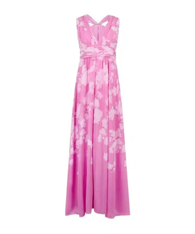 LIU •JO LIU JO FLORAL DESIGNED LONG DRESS