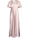 Liu •jo Liu Jo Maxi Dress With Flutter Sleeves And V-neckline