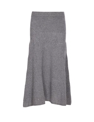 Liu •jo Long Skirt In Gray