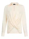 Liu •jo Crêpe De Chine Blouse In Neutral