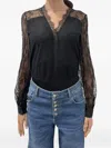 Liu •jo Long-sleeve Bodysuit In Black