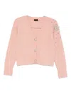 Liu •jo Long-sleeve Cardigan In Pink