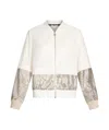 Liu •jo Liu Jo White And Gray Jacket With Sequined Sleeves In White