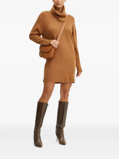 Liu •jo Long-sleeve Dress In Brown