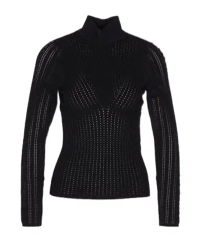 Liu •jo Liu Jo Long Sleeve High-neck Jumper In Black