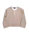 Liu •jo Long Sleeve Jacket In Nude
