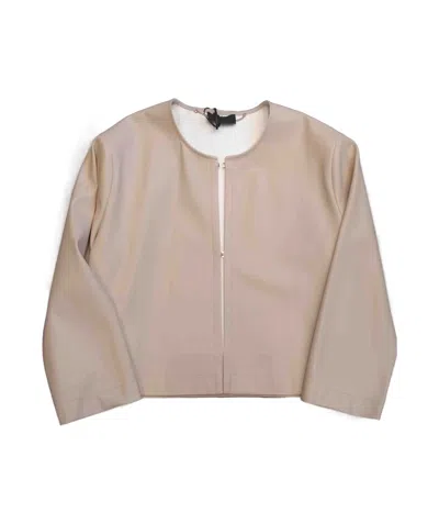 Liu •jo Long Sleeve Jacket In Nude