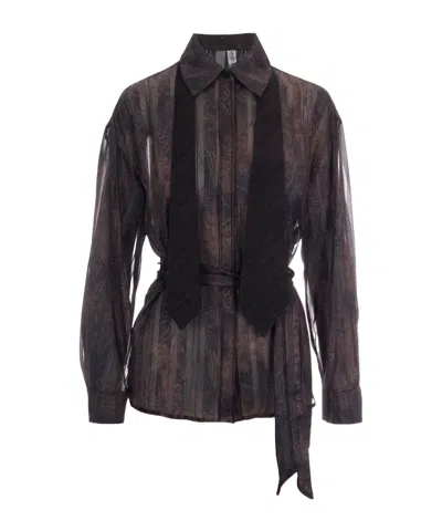 Liu •jo Long Sleeve Shirt In Black