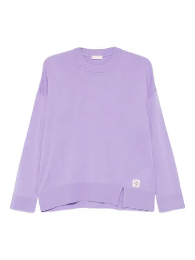 Liu •jo Long-sleeve Sweater In Purple