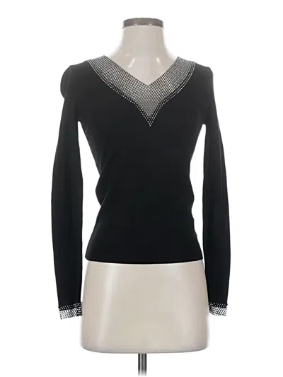 Pre-owned Liu •jo Long Sleeve Top Black V-neck Tops