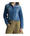 Liu •jo Long-sleeved Denim Coat In Blue