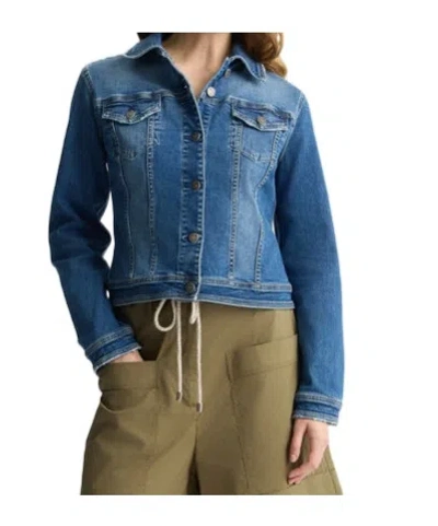 Liu •jo Long-sleeved Denim Coat In Blue