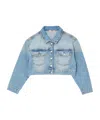 Liu •jo Long-sleeved Denim Coat In Blue