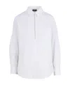 Liu •jo Long-sleeved Lapel Shirt In White