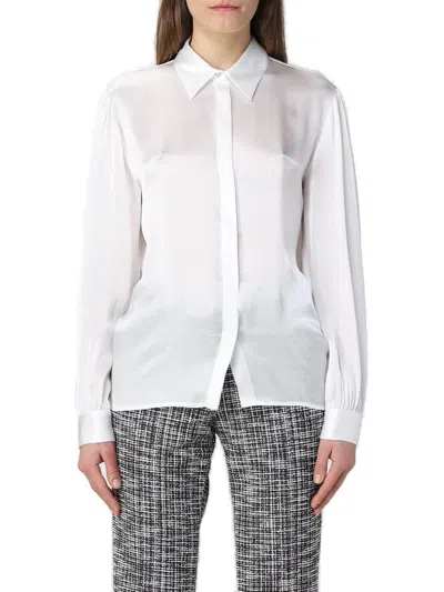 Liu •jo Liu Jo Long Sleeved Satin Shirt In White