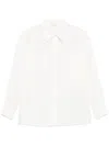 Liu •jo Liu Jo Classic White Ramia Shirt With Relaxed Fit In 白色