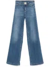 Liu •jo Liu Jo Long Stretch Jeans With Logo Belt In Blue