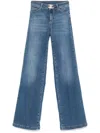 Liu •jo Liu Jo Long Stretch Jeans With Logo Belt In Blue