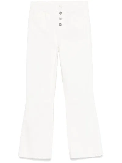 LIU •JO LONG WHITE FLARED JEANS