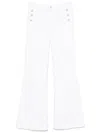 Liu •jo Liu Jo Long White Jeans With Buttons In White