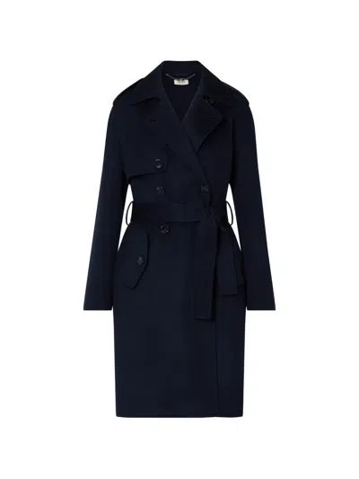 Liu •jo Long Wool Coat In Black