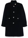 Liu •jo Liu Jo Long Wool Coat With Pockets In Blue