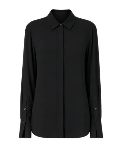 Liu •jo Long-sleeve Button-up Shirt In Black