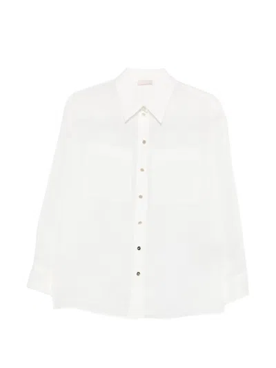 Liu •jo Long-sleeve Pocket Shirt In White