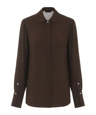 Liu •jo Long-sleeved Shirt In Brown