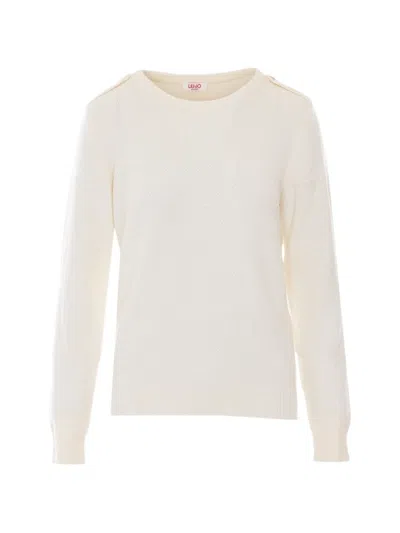 Liu •jo Long-sleeves Sweater In Neutral