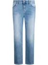 Shop Liu •jo Low-rise Boyfriend-cut Jeans In Blau