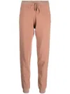 Liu •jo Lurex-detail Elasticated-waist Track Pants In Brown