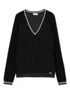 Liu •jo Lurex-detail Top In Black