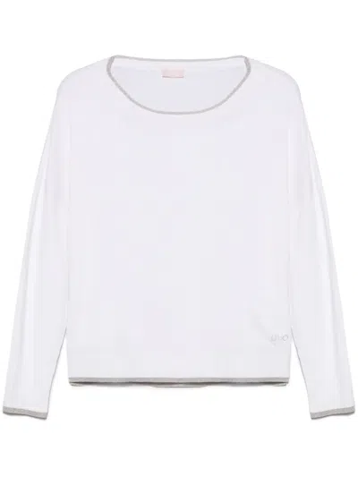 Liu •jo Lurex-detail Top In White
