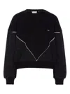 Liu •jo Lurex-embellishment Sweatshirt In Black
