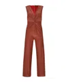 Liu •jo Liu Jo Long Gold Jumpsuit With Sequins In Red